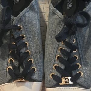 Michael Kors Black and Denim Sneakers